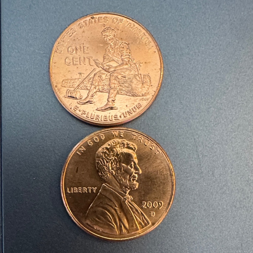 US Lincoln Memorial One Cent Coins - Copper Tone